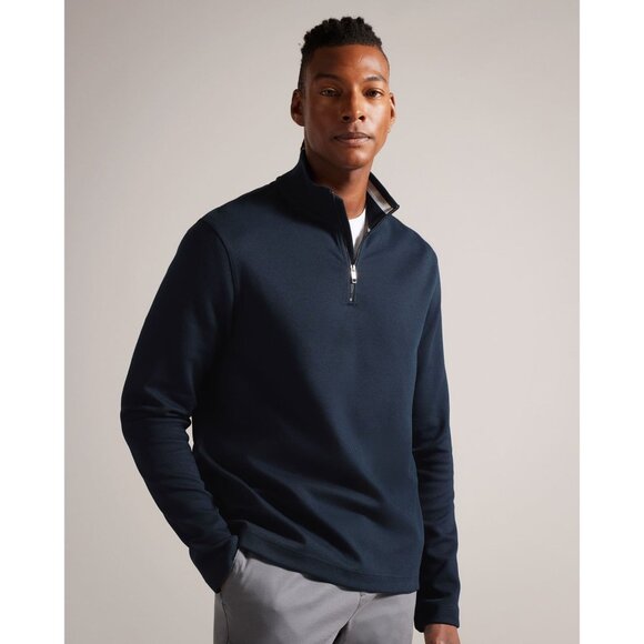 Ted Baker Funnel Neck 1/4 Zip Pullover -‎ NWT MSRP $149 Size 6/XL - Picture 1 of 7